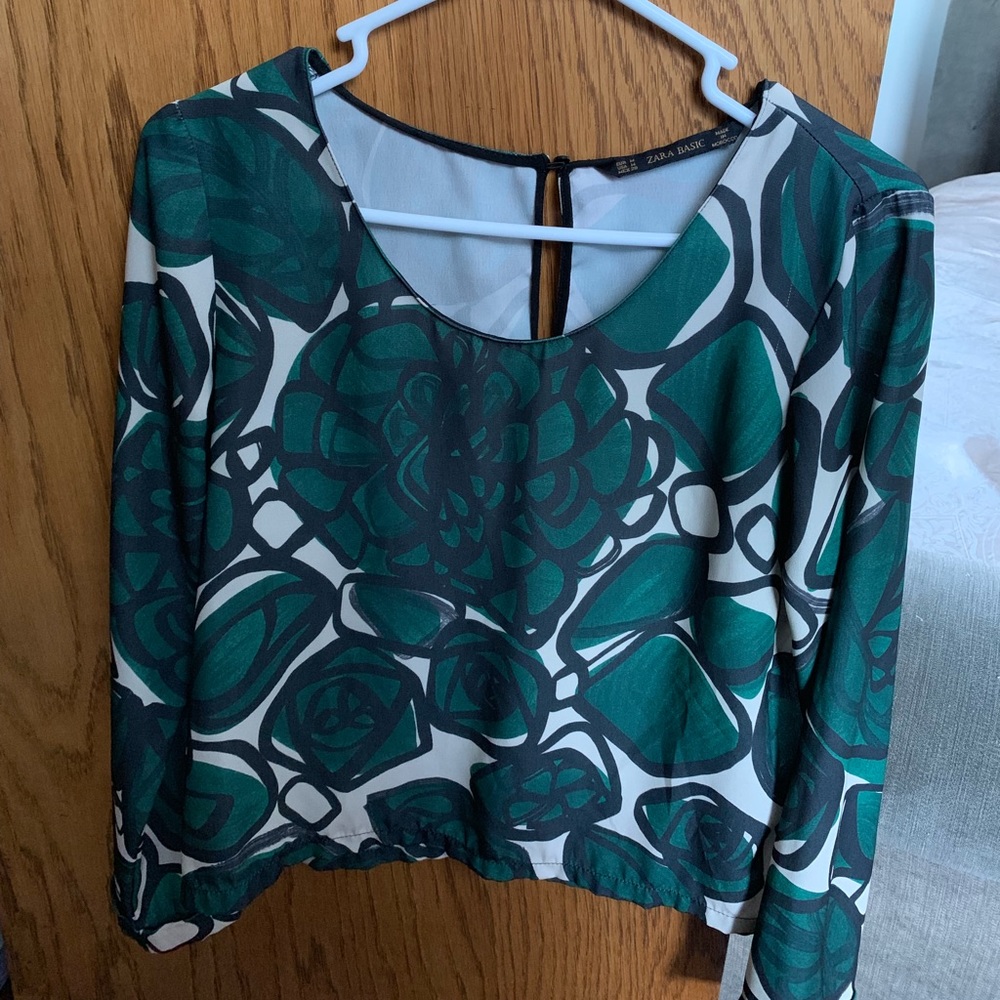 Zara floral blouse